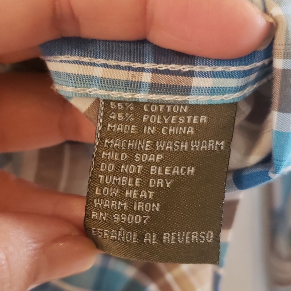 Long sleeve pearl snap button-down shirt - Picture 4 of 5